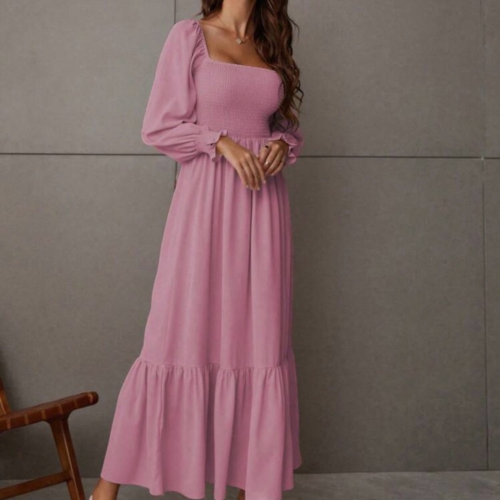 Elegant Pink Maxi Dress